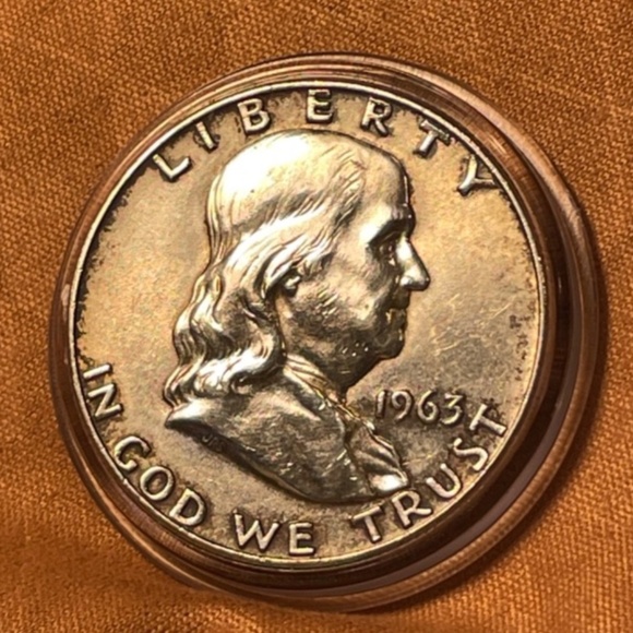 1963 Franklin P Sue Half Dollar - AU - 90% Silver  # 205791464039 - Picture 3 of 5